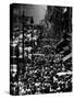 Blocks of Pedestrians Jamming the Sidewalks-Andreas Feininger-Stretched Canvas