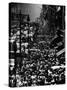 Blocks of Pedestrians Jamming the Sidewalks-Andreas Feininger-Stretched Canvas