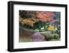 Bloedel Reserve. Pathway Through Japanese Gardens in Fall Color-Trish Drury-Framed Photographic Print