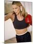 Blond in Boxing Gloves-null-Mounted Photographic Print