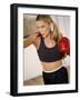 Blond in Boxing Gloves-null-Framed Photographic Print