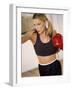 Blond in Boxing Gloves-null-Framed Photographic Print