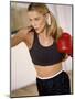 Blond in Boxing Gloves-null-Mounted Photographic Print