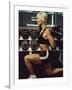 Blond Woman Weight Training-null-Framed Photographic Print