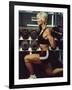 Blond Woman Weight Training-null-Framed Photographic Print