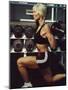 Blond Woman Weight Training-null-Mounted Photographic Print