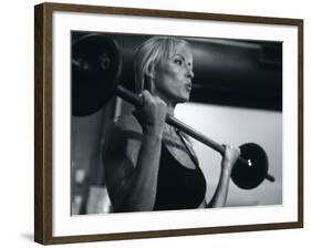 Blond Woman Weight Training-null-Framed Photographic Print