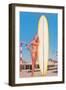 Blonde Bathing Beauty with Board-null-Framed Art Print