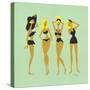 Blonde Bombshells-Cat Coquillette-Stretched Canvas