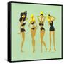 Blonde Bombshells-Cat Coquillette-Framed Stretched Canvas