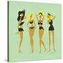 Blonde Bombshells-Cat Coquillette-Stretched Canvas