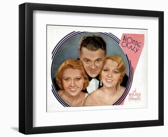 Blonde Crazy, from Left, Joan Blondell, James Cagney, Noel Francis, 1931-null-Framed Art Print