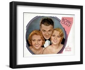 Blonde Crazy, from Left, Joan Blondell, James Cagney, Noel Francis, 1931-null-Framed Art Print