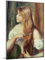 Blonde Girl Combing Her Hair, 1894-Pierre-Auguste Renoir-Mounted Giclee Print