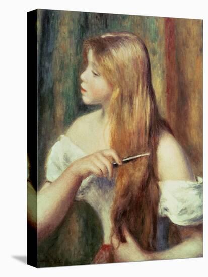 Blonde Girl Combing Her Hair, 1894-Pierre-Auguste Renoir-Stretched Canvas
