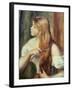 Blonde Girl Combing Her Hair, 1894-Pierre-Auguste Renoir-Framed Giclee Print