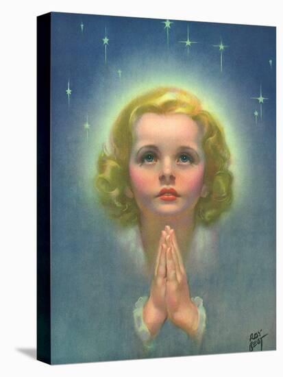 Blonde Girl Praying-Roy Best-Stretched Canvas