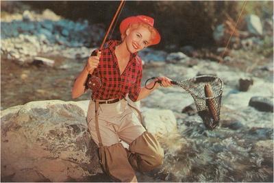 Blonde Lady Fishing' Posters