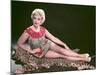 Blonde on Leopard Rug-Charles Woof-Mounted Photographic Print