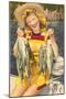 Blonde with Fish-null-Mounted Art Print