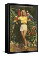 Blonde with Macaws, Florida-null-Framed Stretched Canvas