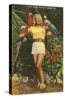 Blonde with Macaws, Florida-null-Stretched Canvas