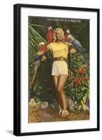 Blonde with Macaws, Florida-null-Framed Art Print