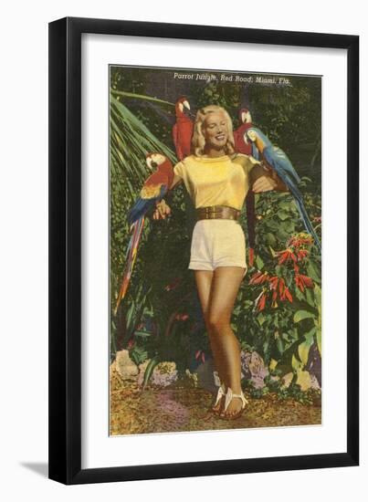 Blonde with Macaws, Florida-null-Framed Art Print
