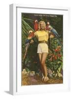 Blonde with Macaws, Florida-null-Framed Art Print