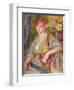 Blonde Woman with a Rose, c.1915-17-Pierre-Auguste Renoir-Framed Giclee Print