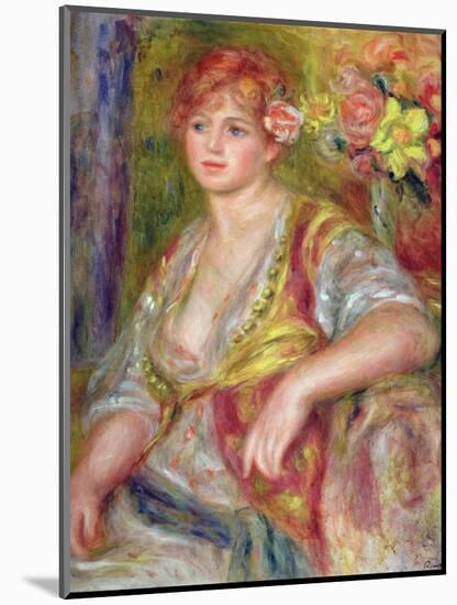 Blonde Woman with a Rose, c.1915-17-Pierre-Auguste Renoir-Mounted Giclee Print