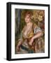 Blonde Woman with a Rose-Pierre-Auguste Renoir-Framed Art Print