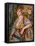 Blonde Woman with a Rose-Pierre-Auguste Renoir-Framed Stretched Canvas