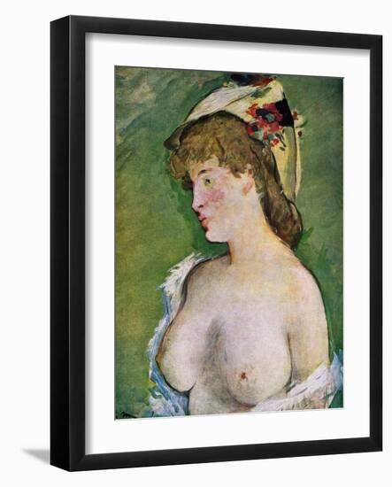 Blonde Woman with Bare Breasts, 1878-Edouard Manet-Framed Giclee Print