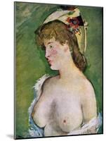 Blonde Woman with Bare Breasts, 1878-Edouard Manet-Mounted Giclee Print