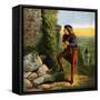 Blondel at Richard's Prison, 12th Century-null-Framed Stretched Canvas