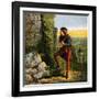 Blondel at Richard's Prison, 12th Century-null-Framed Giclee Print