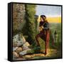Blondel at Richard's Prison, 12th Century-null-Framed Stretched Canvas