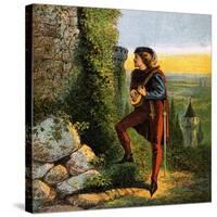 Blondel at Richard's Prison, 12th Century-null-Stretched Canvas