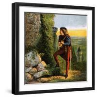 Blondel at Richard's Prison, 12th Century-null-Framed Giclee Print