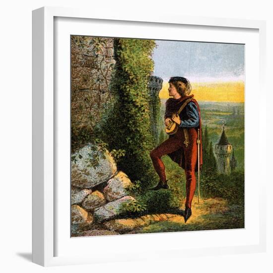 Blondel at Richard's Prison, 12th Century-null-Framed Giclee Print