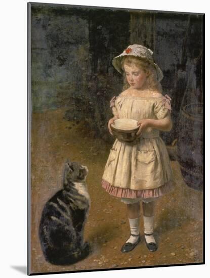 Blondes Maedchen Mit Katze-Otto Grashof-Mounted Giclee Print