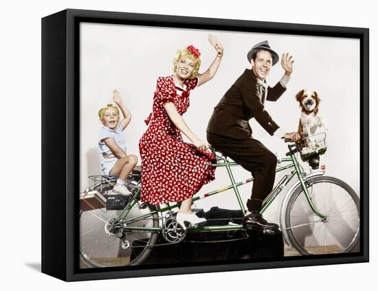 Blondie De Franckstrayer Avec Penny Singleten, Larry Simms Et Arthur Lake, 1938-null-Framed Stretched Canvas