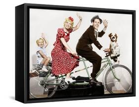 Blondie De Franckstrayer Avec Penny Singleten, Larry Simms Et Arthur Lake, 1938-null-Framed Stretched Canvas