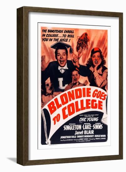 Blondie Goes to College-null-Framed Art Print