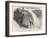 Blondin' Crosses Niagara Falls (With His Agent on His Back!)-null-Framed Art Print