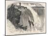 Blondin' Crosses Niagara Falls (With His Agent on His Back!)-null-Mounted Art Print