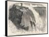 Blondin' Crosses Niagara Falls (With His Agent on His Back!)-null-Framed Stretched Canvas