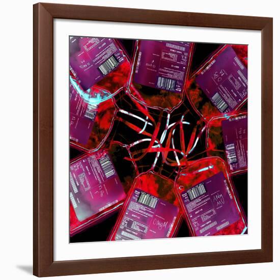 Blood Bags-Kevin Curtis-Framed Photographic Print