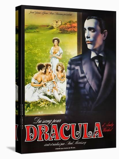 Blood for Dracula, (aka Andy Warhol's Dracula), Udo Kier on French Poster Art, 1974-null-Stretched Canvas